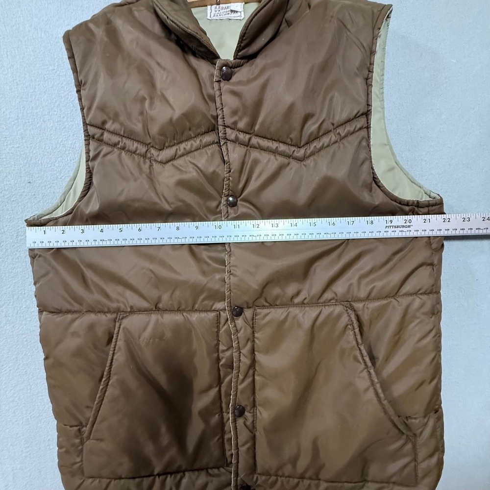 Vintage H Bar C California Ranchwear Rare 70s Western Quilted Puffer Vest Large - Picture 5 of 10